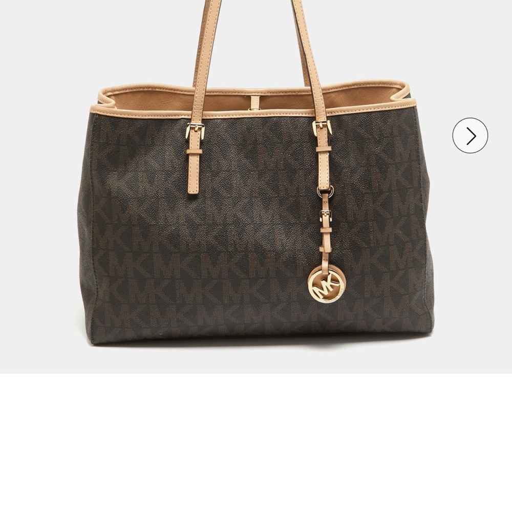 Michael Kors Brown and Tan Signature Tote NEW - Picture 6 of 15